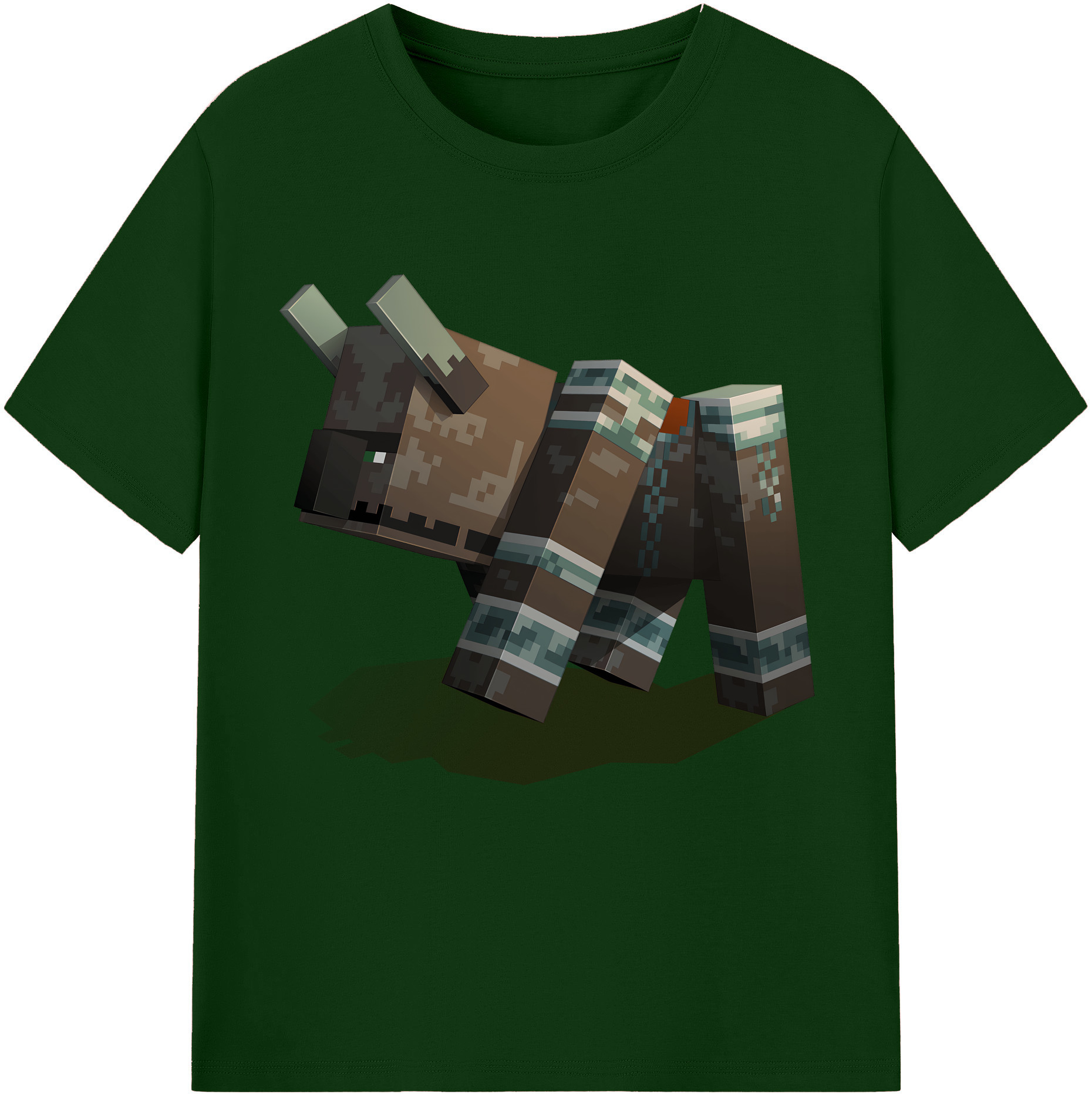 （画像用） マインクラフト ブロックの世界 Minecraft MC Block world 綿100％半袖Tシャツ（フロントプリント）
